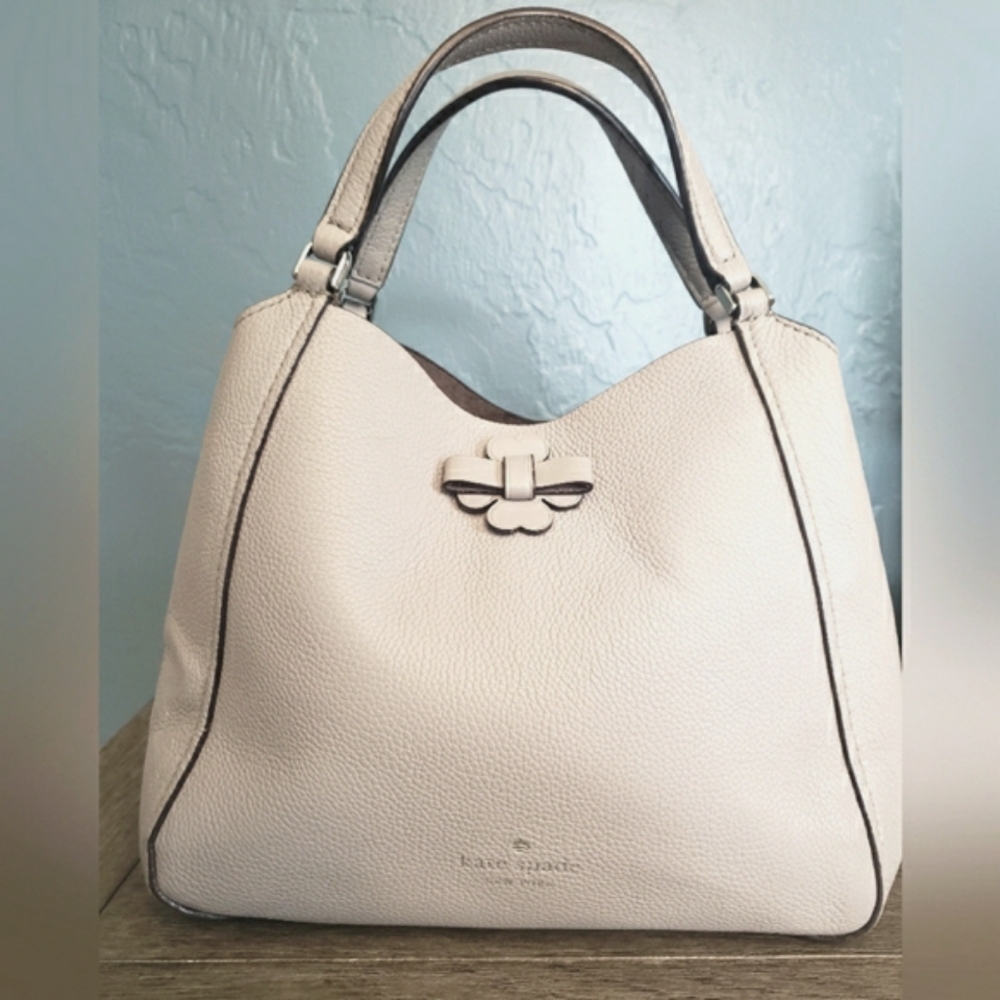Kate Spade soft taupe TALIA BAG Pebbled Leather